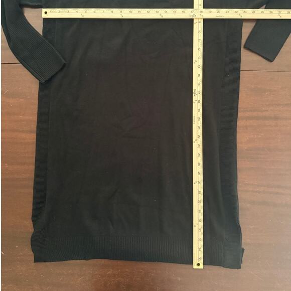 French Connection NWT | black turtleneck sweater knit mini dress | size large - Picture 2 of 6